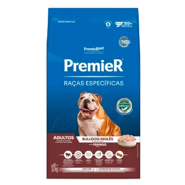 Racao Premier Racas Especificas Bulldog Ingles Adultos Frango 12kg frente